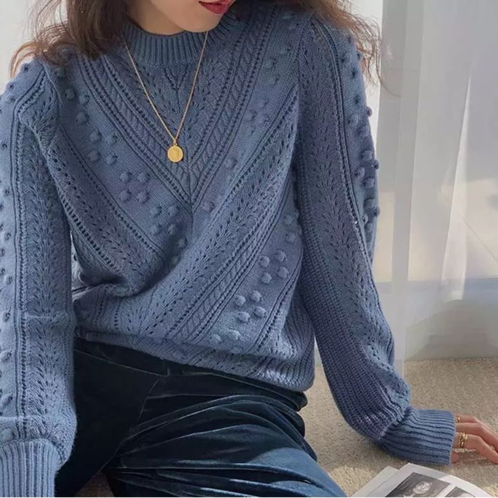 Sézane Solal Jumper in Vintage Blue | Size S - Picture 11 of 16
